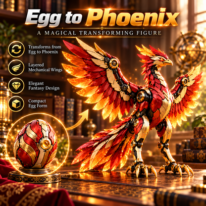 🐦‍🔥 2-in-1 Transforming Mechanical Phoenix Egg – Winged Fantasy Figure