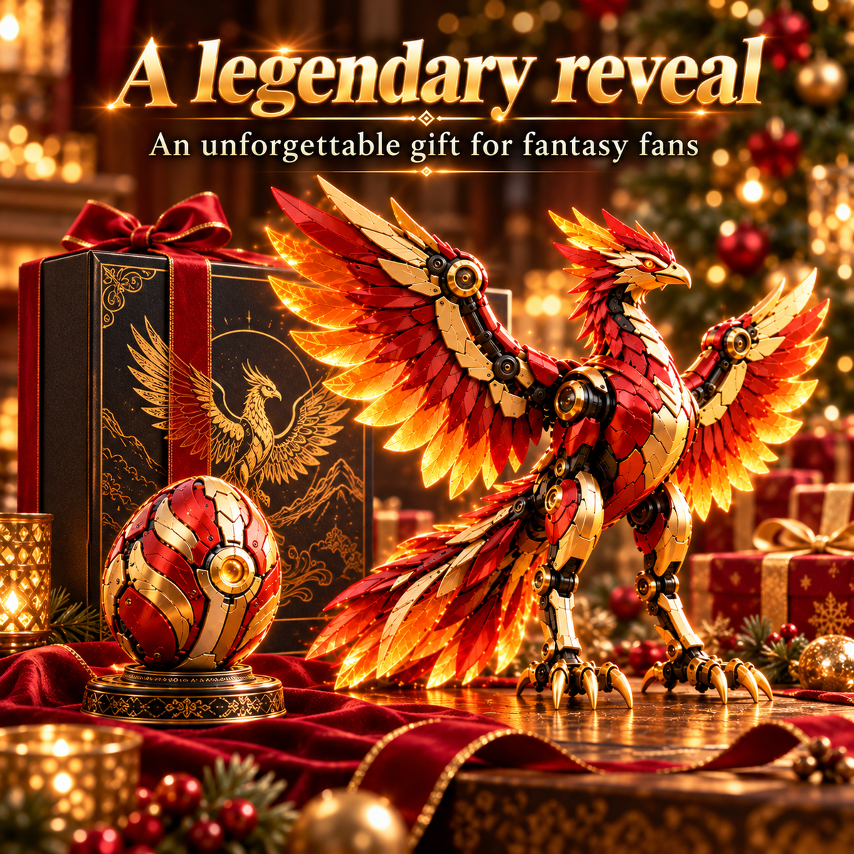 🐦‍🔥 2-in-1 Transforming Mechanical Phoenix Egg – Winged Fantasy Figure