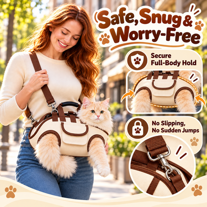 😽Hands-Free Pet Sling & Harness Carrier 🐾🐶