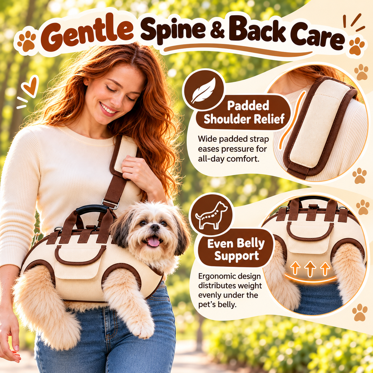 😽Hands-Free Pet Sling & Harness Carrier 🐾🐶
