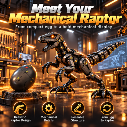 Egg to Raptor – 2-in-1 Transforming Mechanical Dinosaur Figure