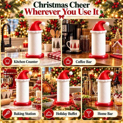 🎅 Santa Hat Christmas Paper Towel Holder – Festive Kitchen Countertop Decor & Holiday Gift 🎄