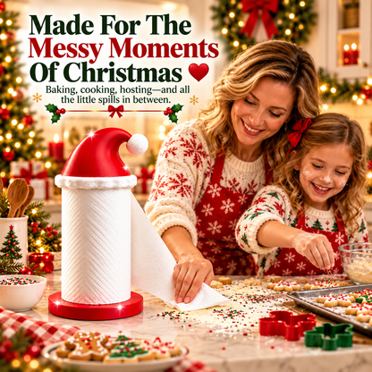 🎅 Santa Hat Christmas Paper Towel Holder – Festive Kitchen Countertop Decor & Holiday Gift 🎄