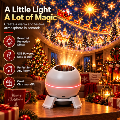 🎅 Christmas Projection Night Light – Turn Any Room Into a Holiday Wonderland