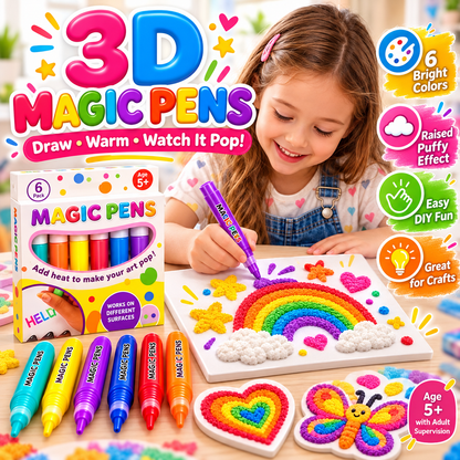 ✨ 3D Magic Drawing Pens – Create Puffy Art with Heat