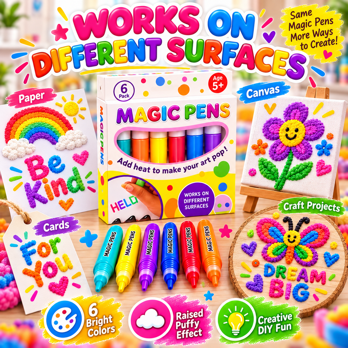 ✨ 3D Magic Drawing Pens – Create Puffy Art with Heat