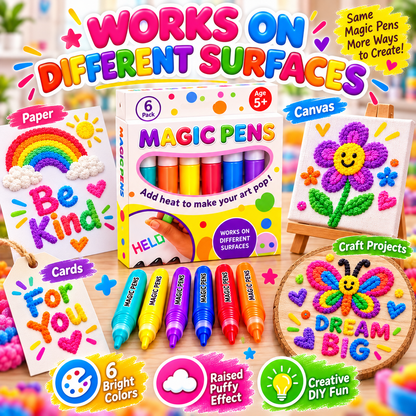 ✨ 3D Magic Drawing Pens – Create Puffy Art with Heat