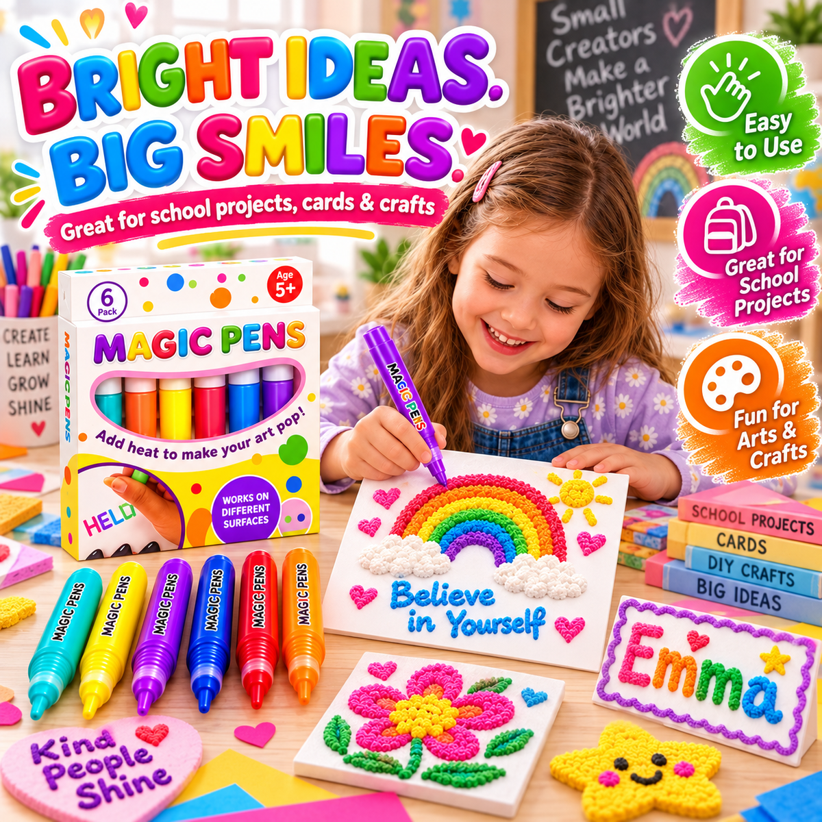 ✨ 3D Magic Drawing Pens – Create Puffy Art with Heat