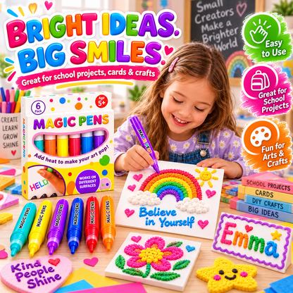 ✨ 3D Magic Drawing Pens – Create Puffy Art with Heat