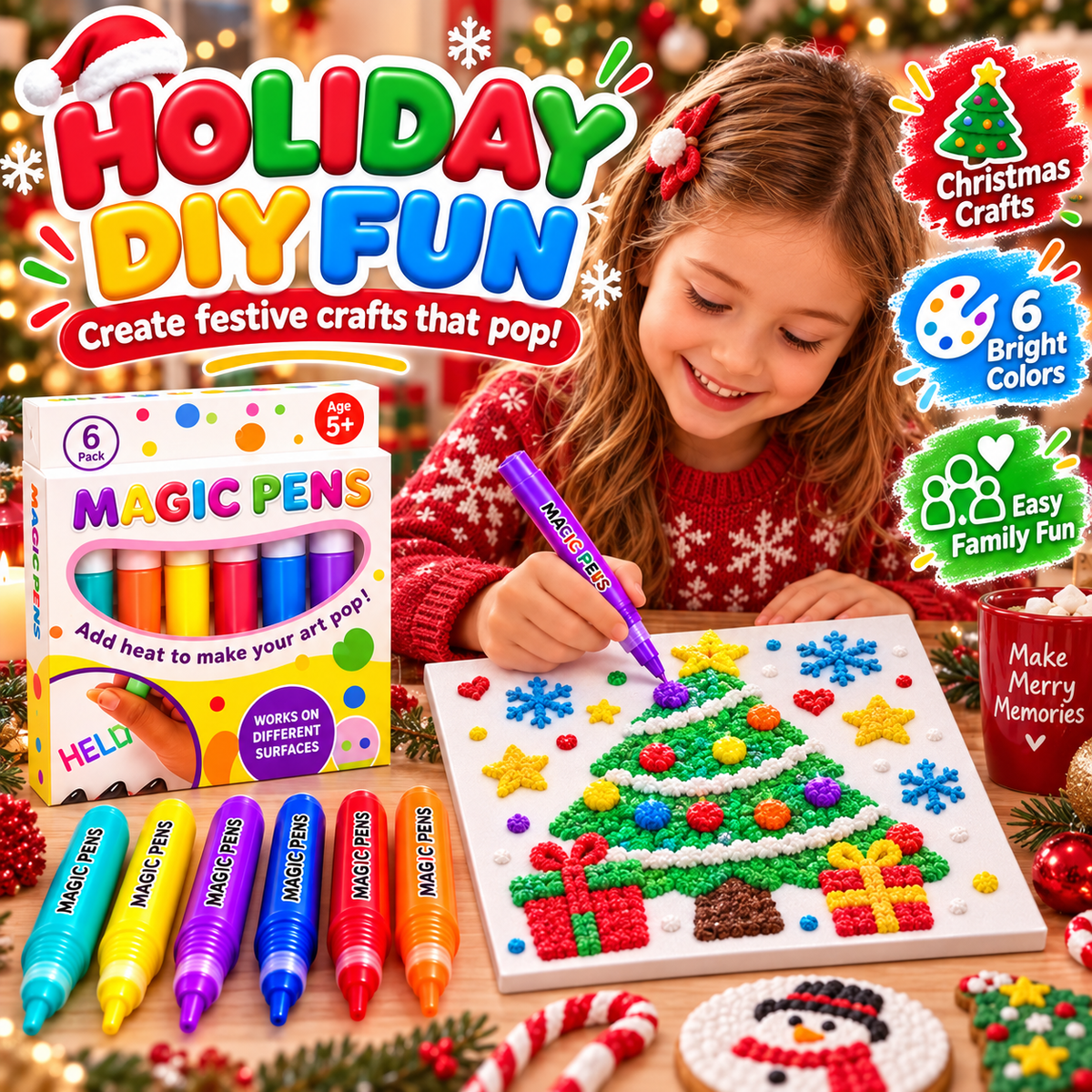 ✨ 3D Magic Drawing Pens – Create Puffy Art with Heat