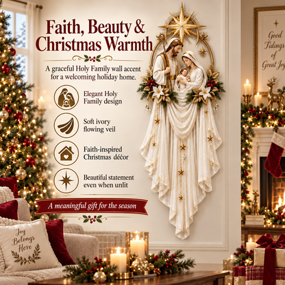 🎄 Christmas Snowflake Cascading Wall Light – Warm White Winter Village Decor ✨