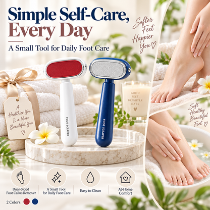 Dual-Sided Foot Callus Remover – Gentle Exfoliating Foot Care Tool with Replaceable Head for Smooth Heels