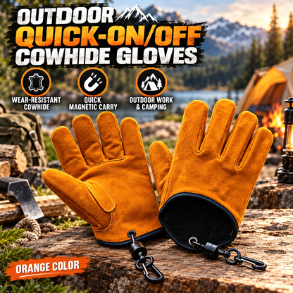 Outdoor Thickened Wear-Resistant Cowhide Work Gloves