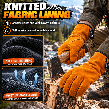 Outdoor Thickened Wear-Resistant Cowhide Work Gloves
