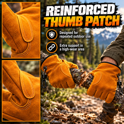 Outdoor Thickened Wear-Resistant Cowhide Work Gloves