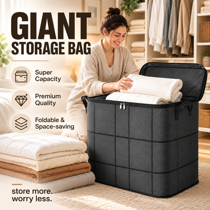 📦 Giant Foldable Storage Bag – Large Capacity Organizer for Bedding, Clothes & Blankets 🌟