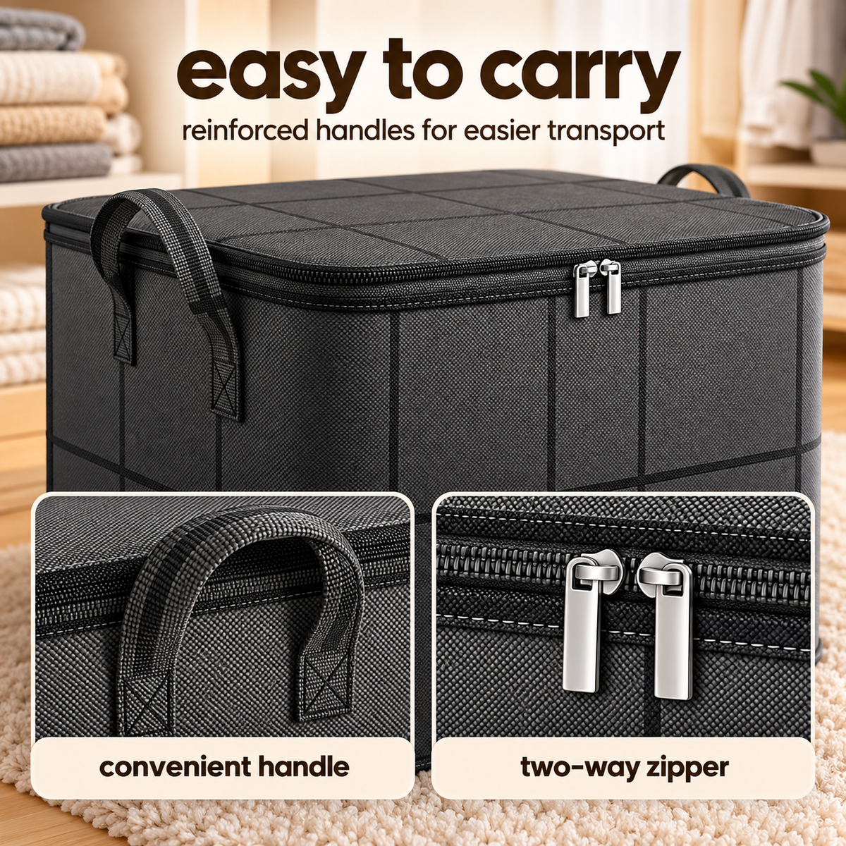 📦 Giant Foldable Storage Bag – Large Capacity Organizer for Bedding, Clothes & Blankets 🌟