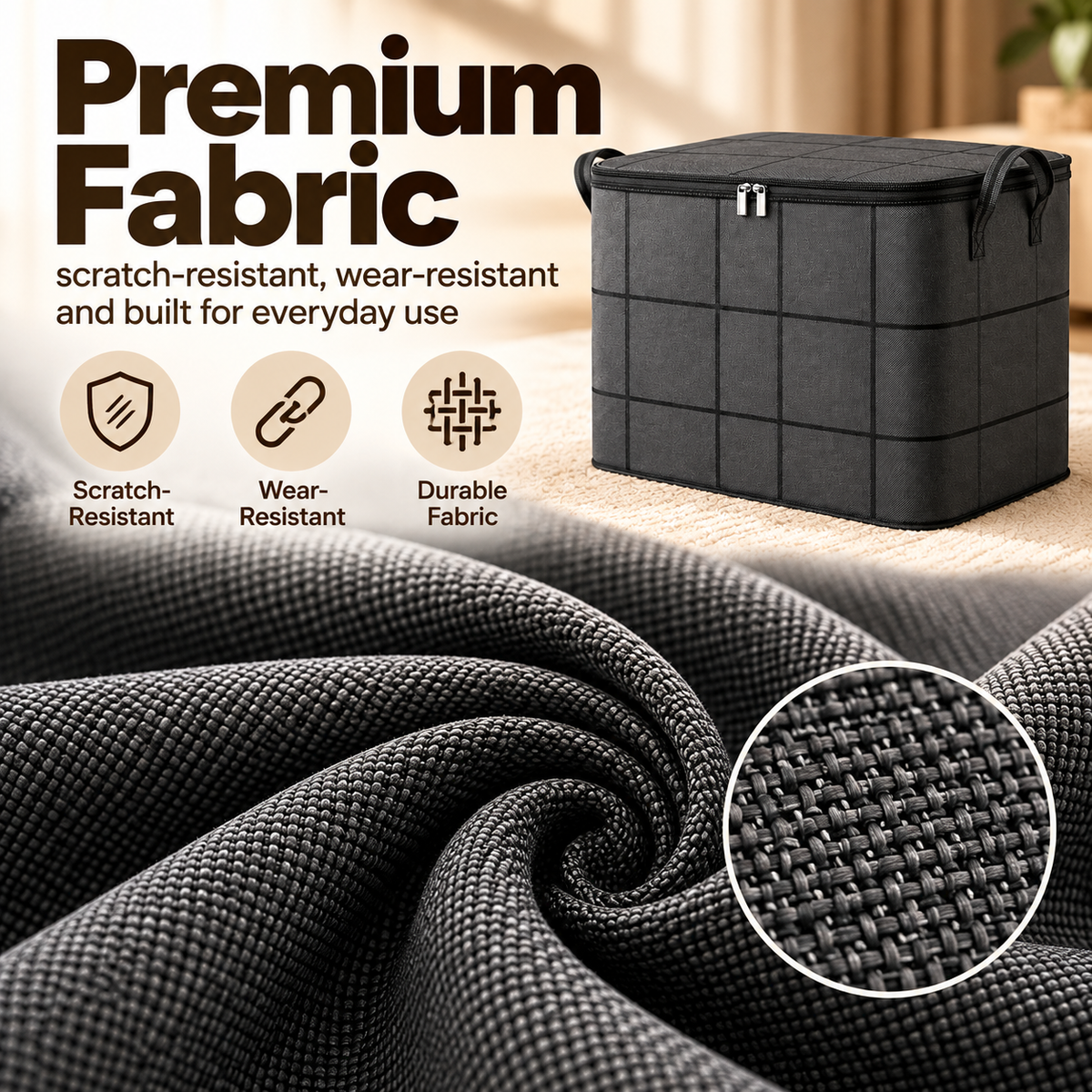 📦 Giant Foldable Storage Bag – Large Capacity Organizer for Bedding, Clothes & Blankets 🌟