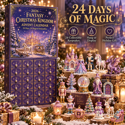 🏰 2026 Fantasy Christmas Kingdom Advent Calendar ✨ | 24-Day Magical Countdown with Fairytale Collectible Ornaments | Enchanted Holiday Gift for Kids