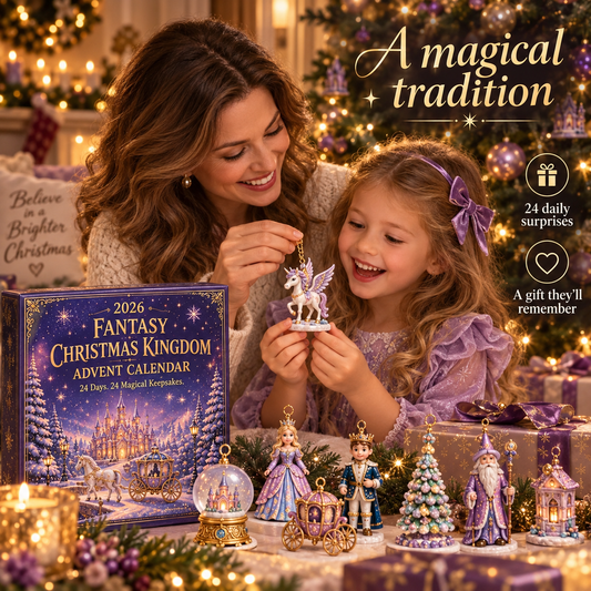 🏰 2026 Fantasy Christmas Kingdom Advent Calendar ✨ | 24-Day Magical Countdown with Fairytale Collectible Ornaments | Enchanted Holiday Gift for Kids