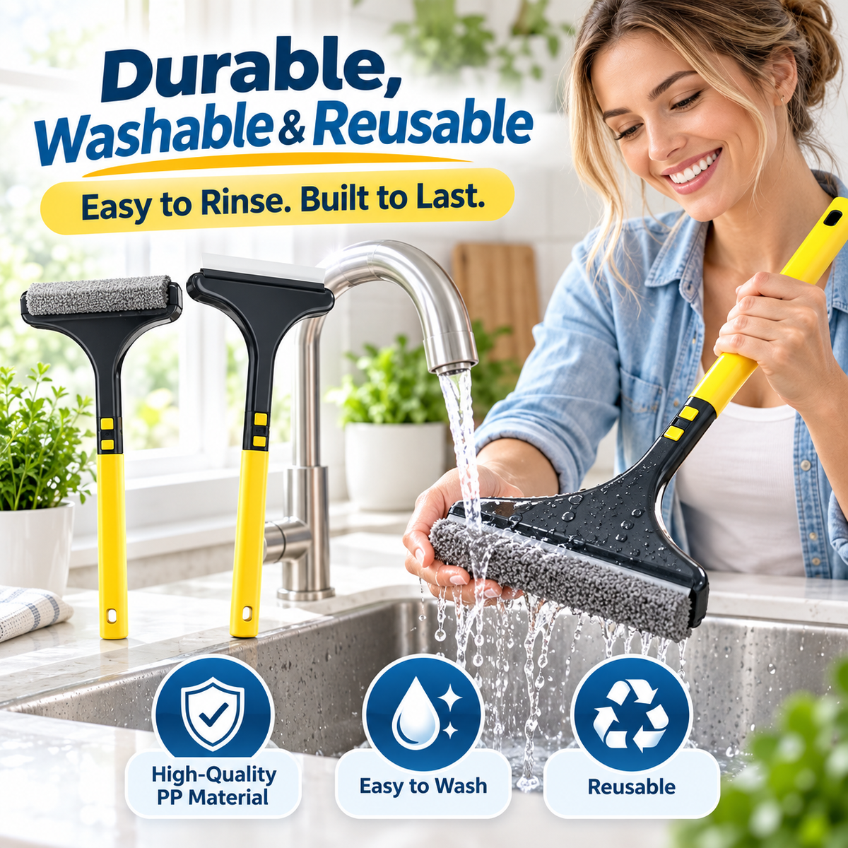 🪟2-in-1 Window & Surface Cleaning Brush – Wet & Dry Dual Use🧼