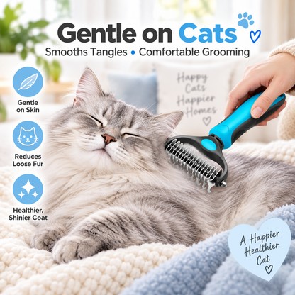 🐶2-in-1 Pet Grooming Brush – Deshed, Detangle & Smooth✨