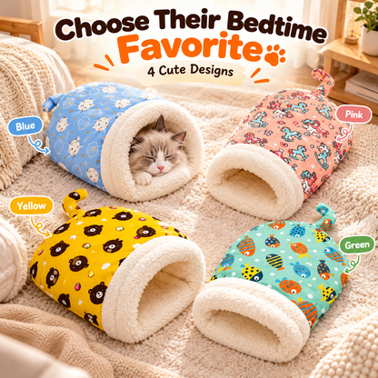 🐱💤 Cozy Cat Sleeping Bag – Ultra-Soft Plush Hideaway Bed for Cats ✨