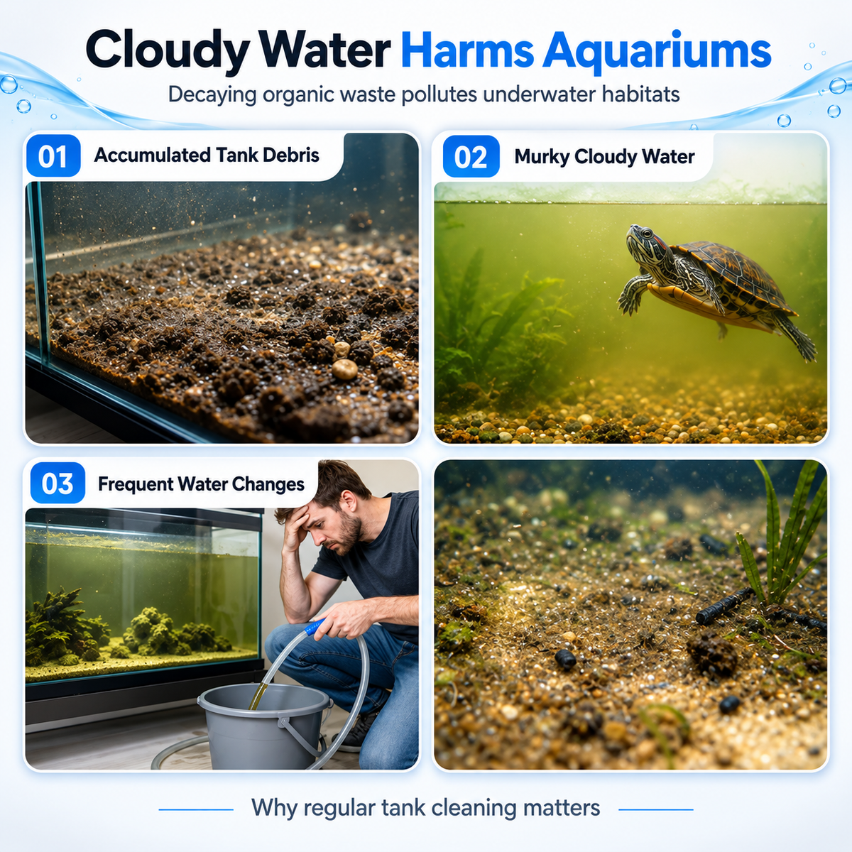 Turtle Tank Waste Collector | Aquarium Cleaning Accessory