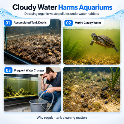 Turtle Tank Waste Collector | Aquarium Cleaning Accessory