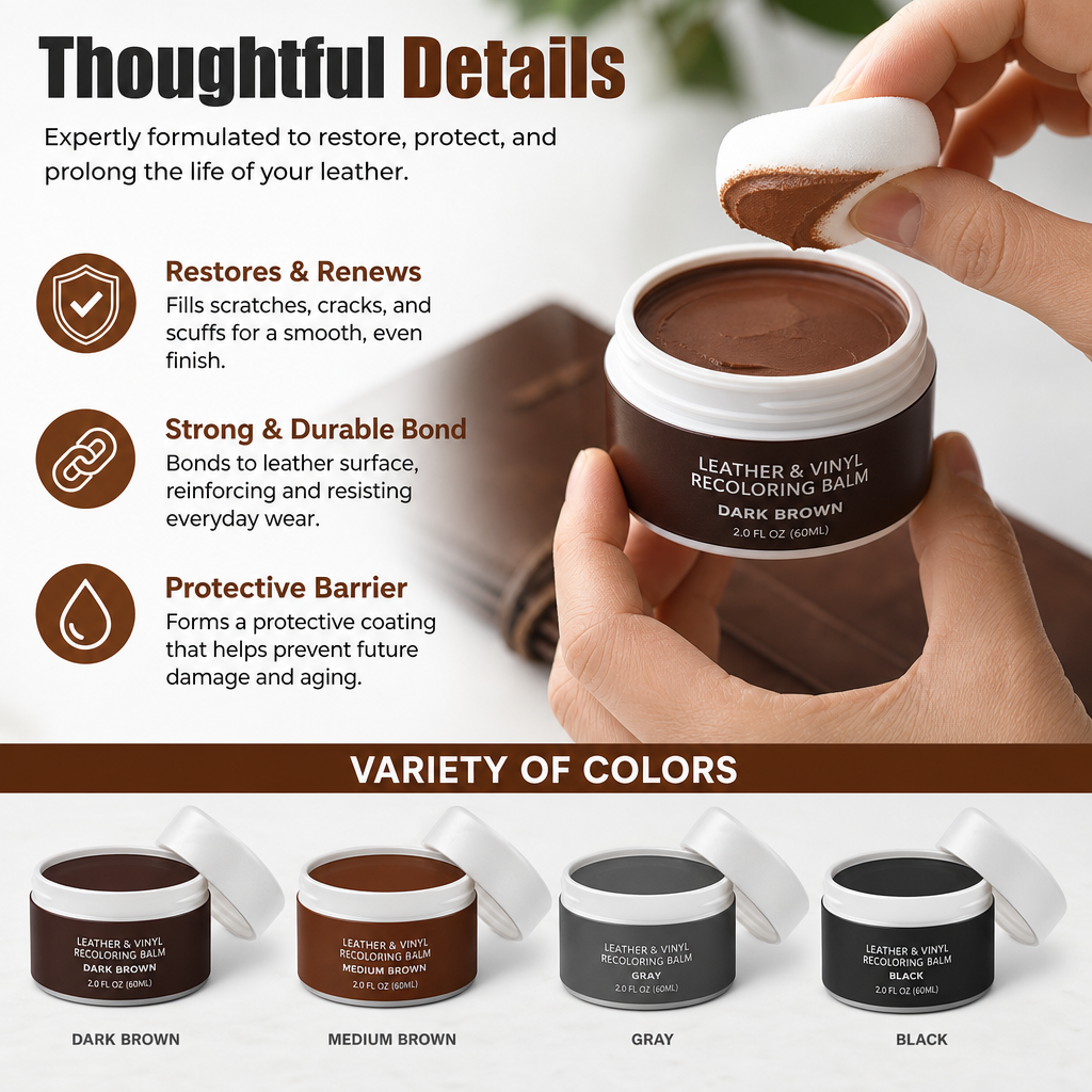 🔥Leather Repair Paste – Fix Cracks, Scratches & Tears