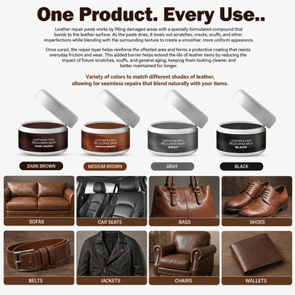 🔥Leather Repair Paste – Fix Cracks, Scratches & Tears