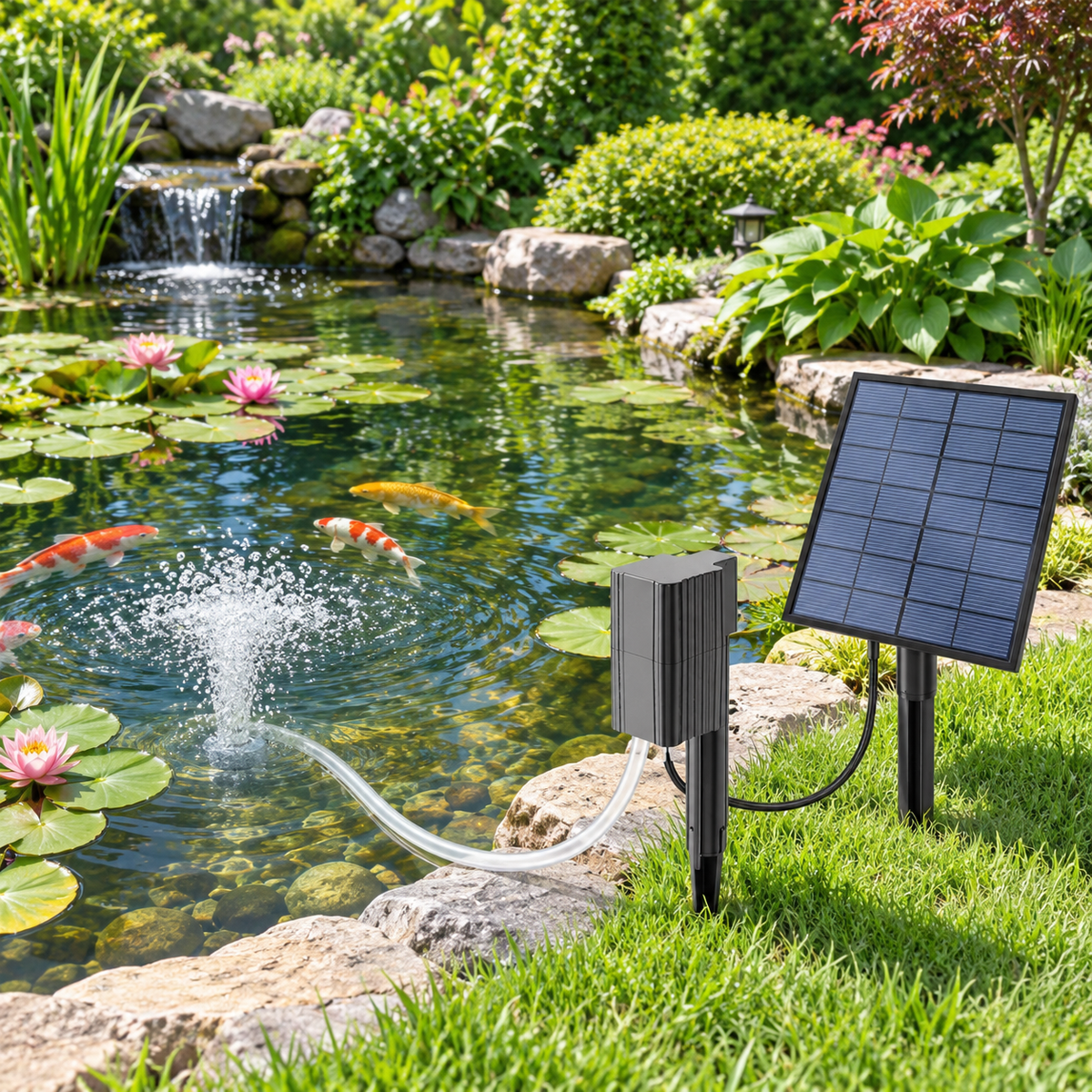 ☀️Solar Pond Aerator with Air Pump🐟