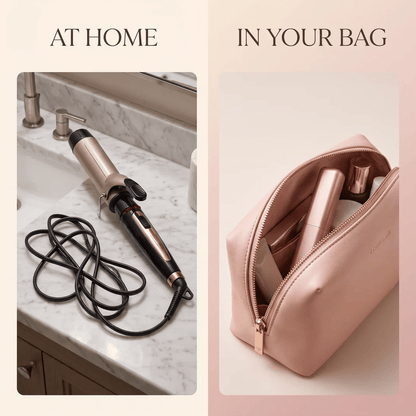 ✨ Cordless Ceramic Hair Curler – Portable Mini Curling Iron with 3 Heat Settings