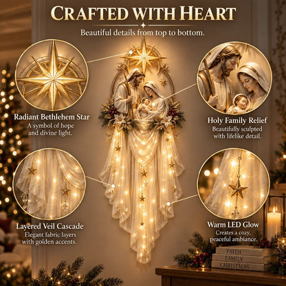 ✨ Holy Family Star Veil – Meaningful Christmas Wall Decor