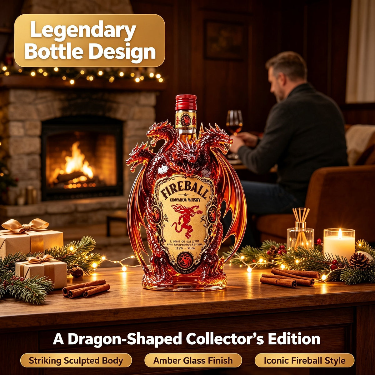 🐉🔥 Legendary Dragon Bar Decanter – Sculpted Collector Bottle for Home Bar & Gifting