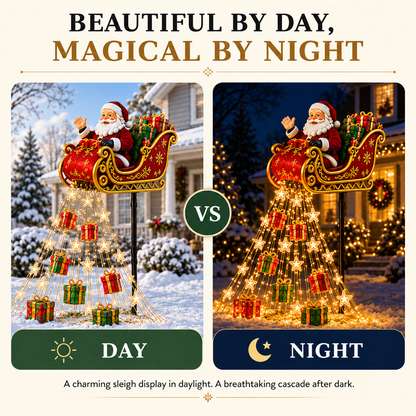 🔔🎄 Festive From Every Angle ✨– Magical Christmas Cascade Solar Garden Light🎄🎁