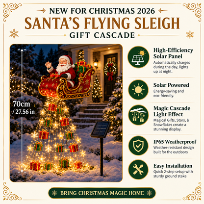 🔔🎄 Festive From Every Angle ✨– Magical Christmas Cascade Solar Garden Light🎄🎁