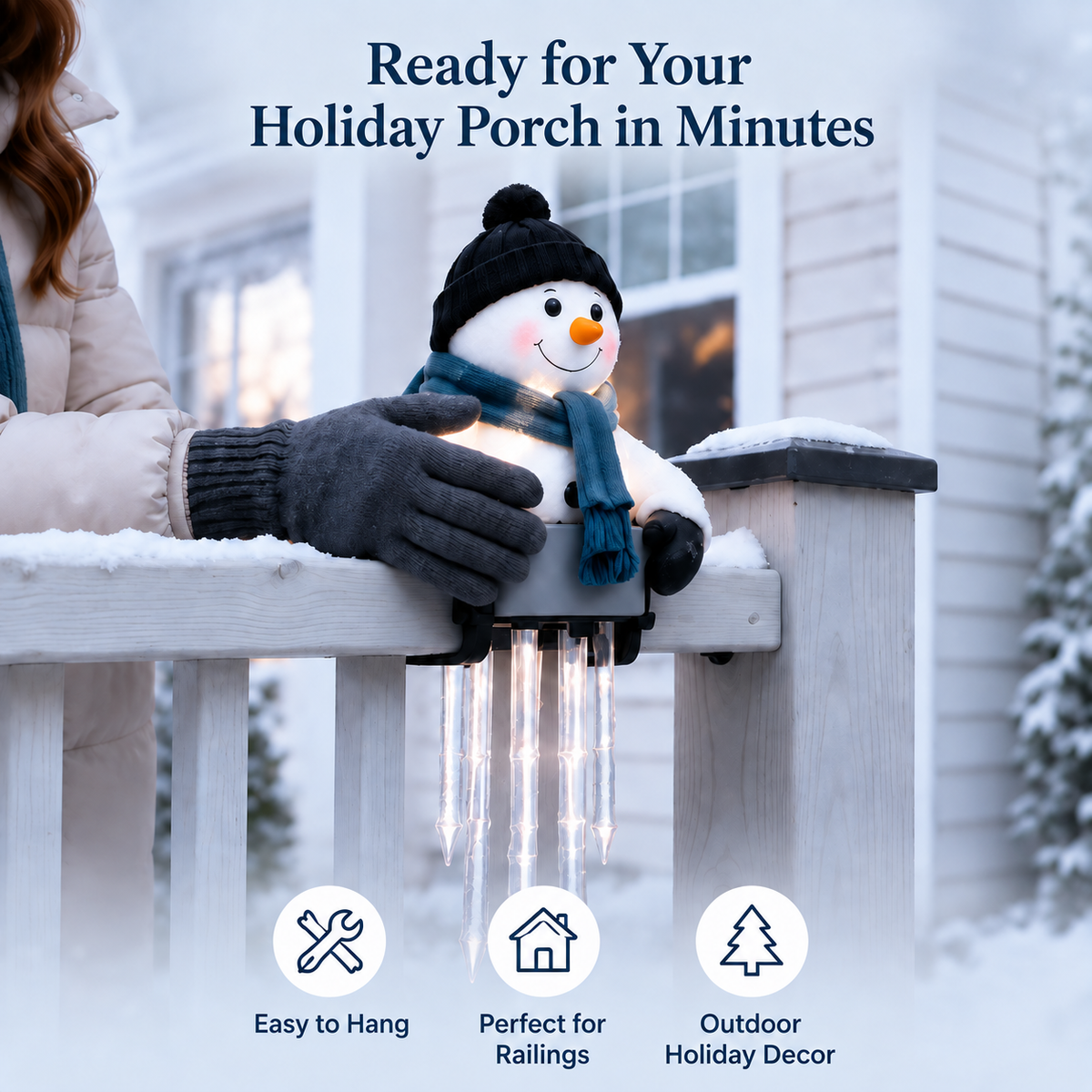 ⛄ Bring A Little Christmas Magic Home - WinterGlow Snowman Icicle Light Decor