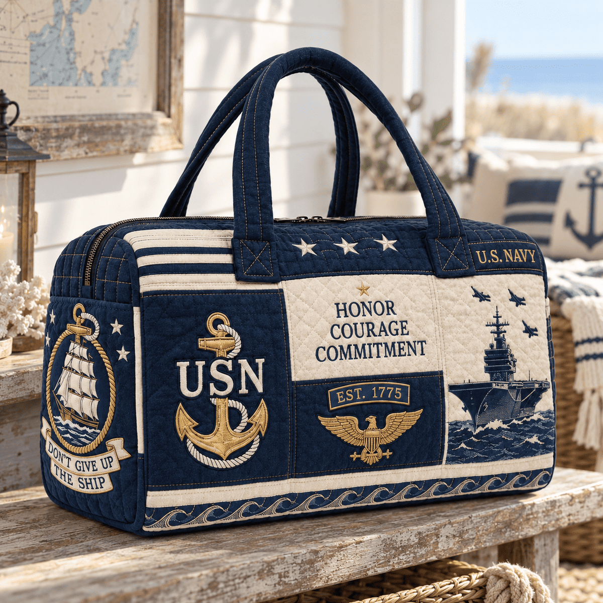 Ncrovopro military heritage quilted duffel bag product image