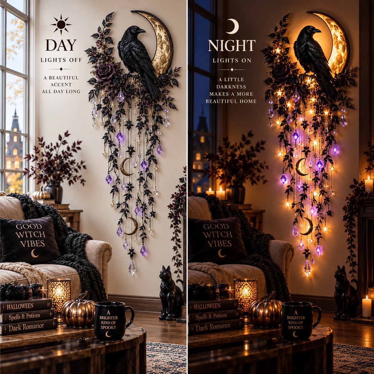 🎃 Elegant Halloween Cascade Wall Lights 👻 Spooky Decor