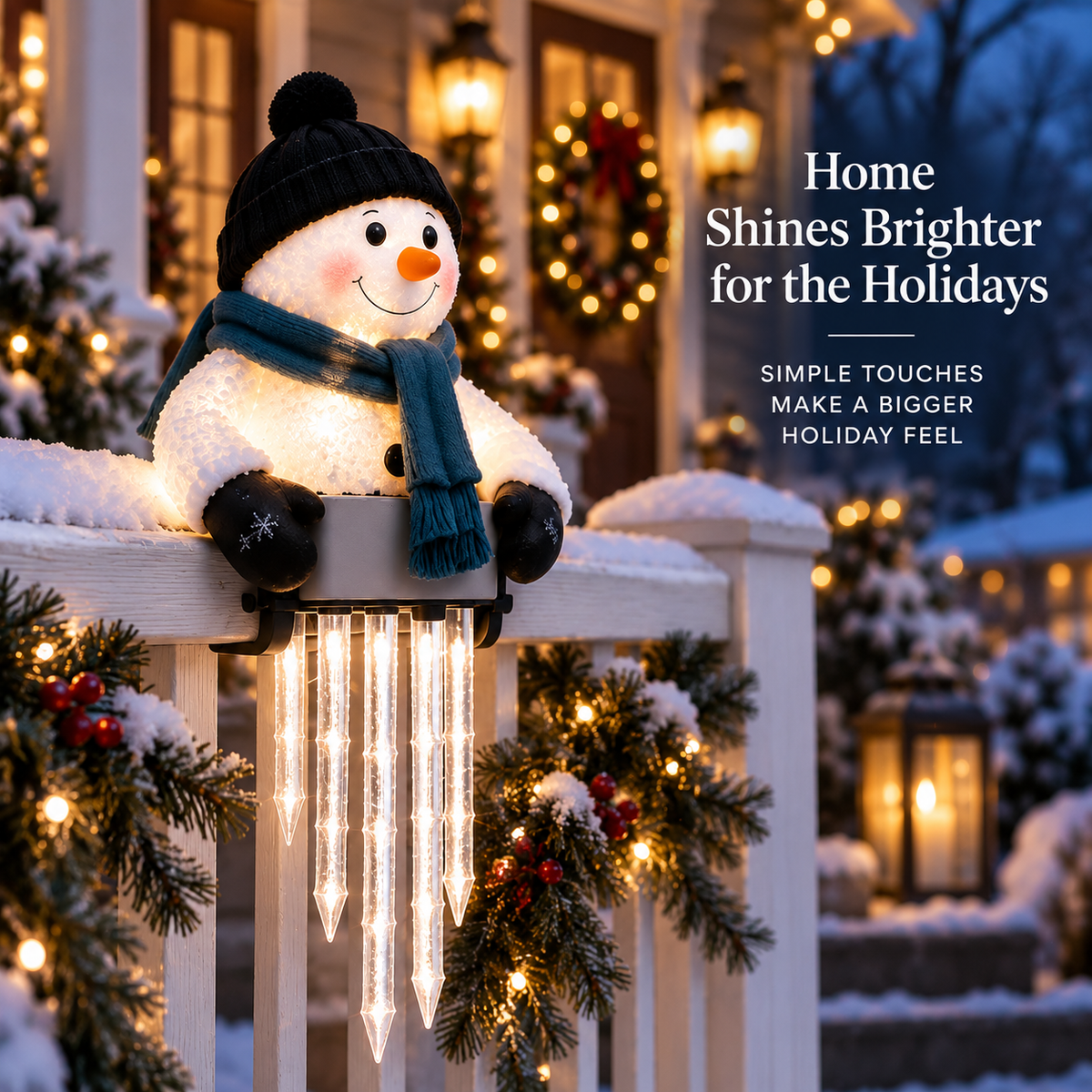 ⛄ Bring A Little Christmas Magic Home - WinterGlow Snowman Icicle Light Decor