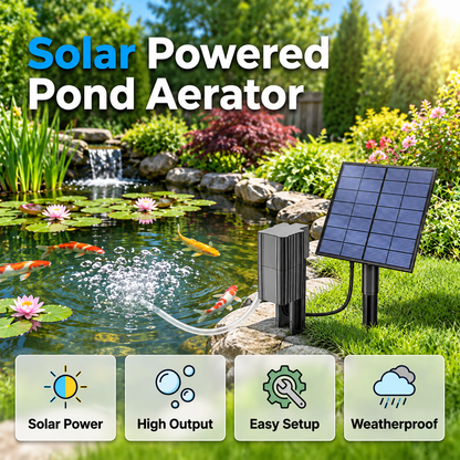 ☀️Solar Pond Aerator with Air Pump🐟