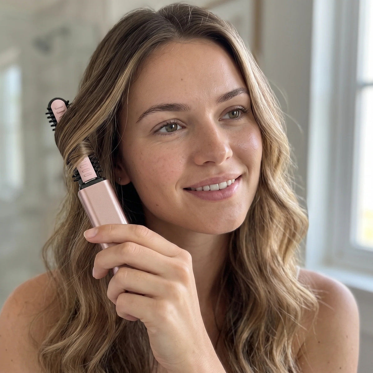 ✨ Cordless Ceramic Hair Curler – Portable Mini Curling Iron with 3 Heat Settings
