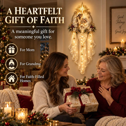 ✨ Holy Family Star Veil – Meaningful Christmas Wall Decor