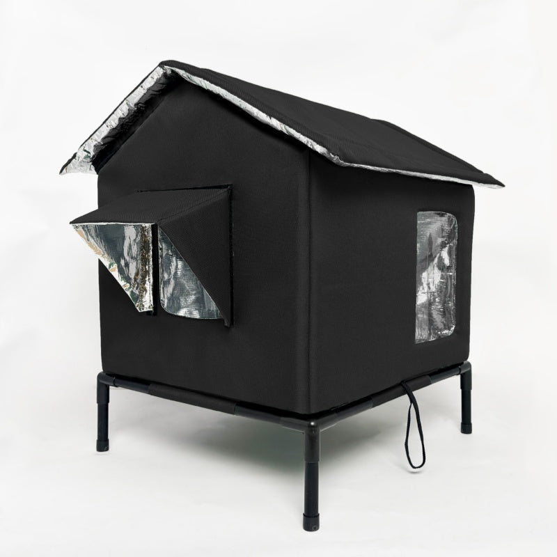 🐱 All-Weather Elevated Cat House 🏡 Outdoor Comfort & Protection