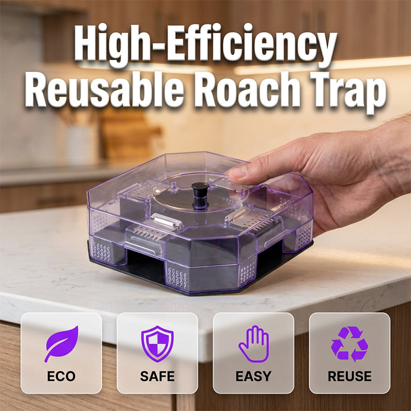 ♻️💐High-Efficiency Reusable Roach Trap – Eco-Friendly, Safe, Easy To Clean, Reusable Household Pest Catcher