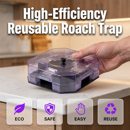♻️💐High-Efficiency Reusable Roach Trap – Eco-Friendly, Safe, Easy To Clean, Reusable Household Pest Catcher