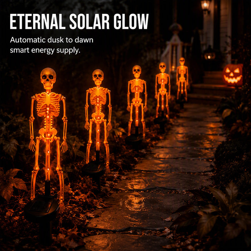 💀 Solar Skeleton Stake Light – Spooky Outdoor Halloween Pathway Decor