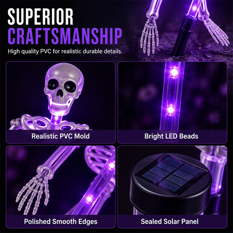 💀 Solar Skeleton Stake Light – Spooky Outdoor Halloween Pathway Decor
