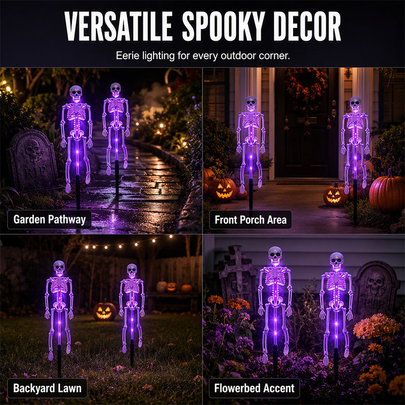 💀 Solar Skeleton Stake Light – Spooky Outdoor Halloween Pathway Decor